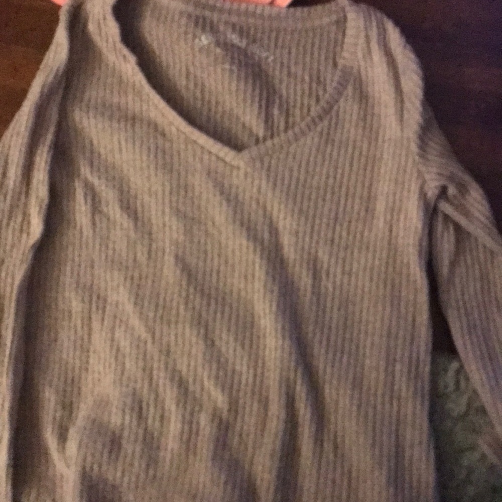 A light purple sweater